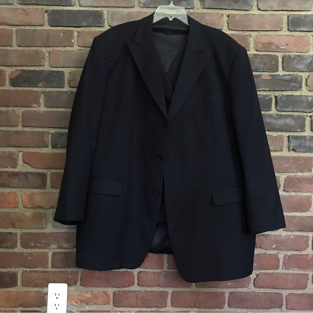 Mantoni | 150s Wool Suit Jacket + Vest Set 52 -58 bust -26” sleeve